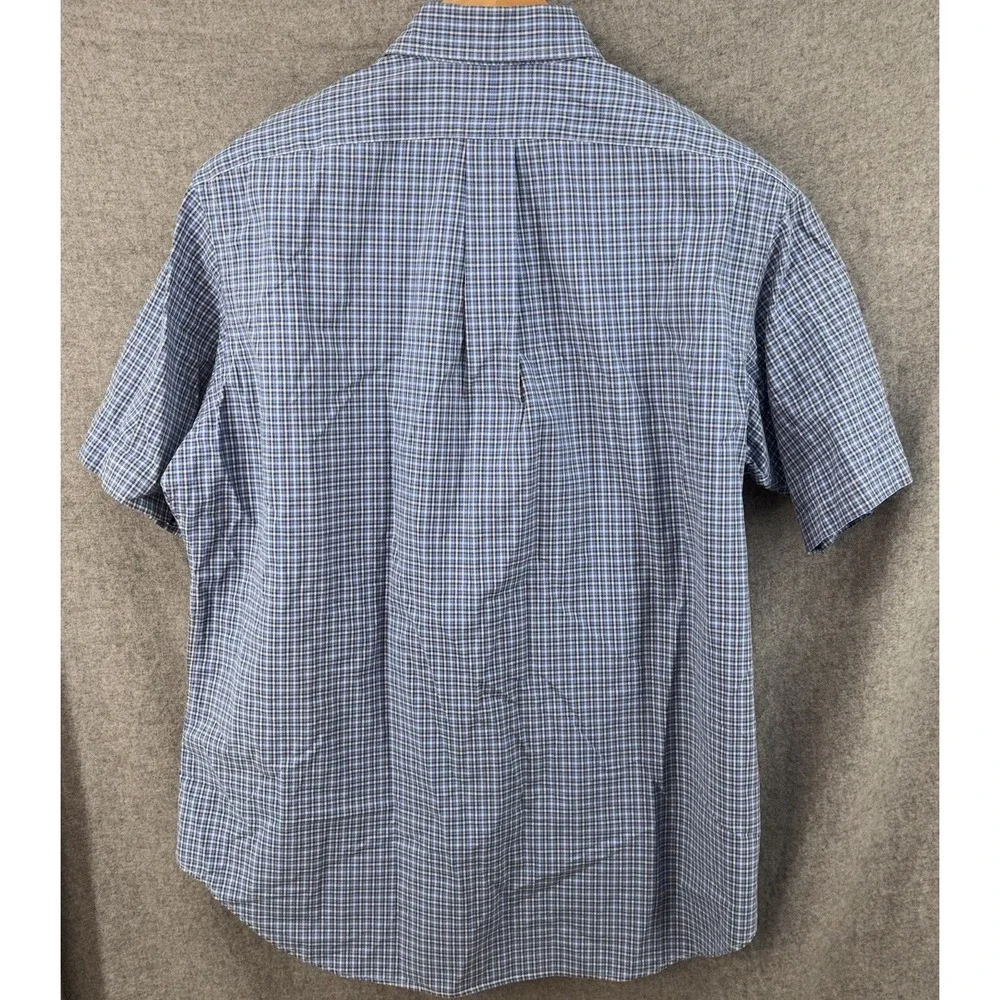 Polo Ralph Lauren Large Short Sleeve Blue Plaid Button‎ Down Classic Fit